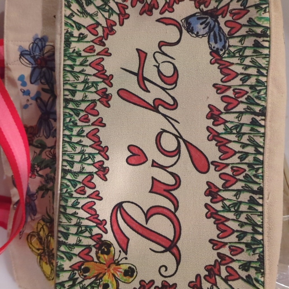 Brighton White and Pink Floral Tote Bag - Picture 4 of 4